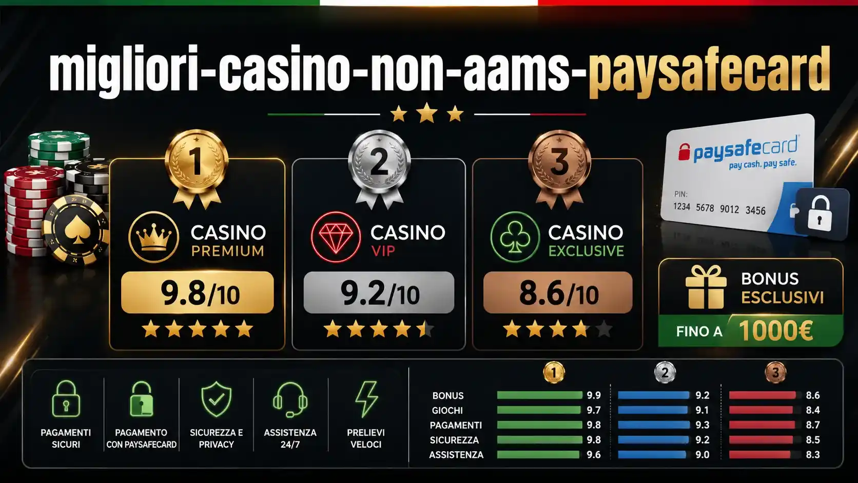 Migliori casino non aams paysafecard